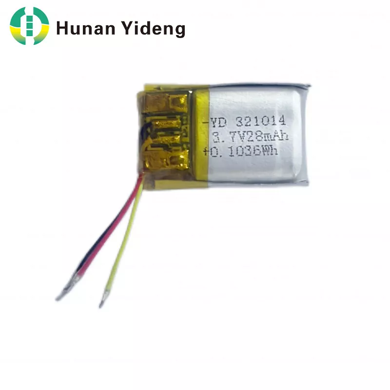 321014 Batteria prismatica piccola ricaricabile da 28 mAh 3,7 V