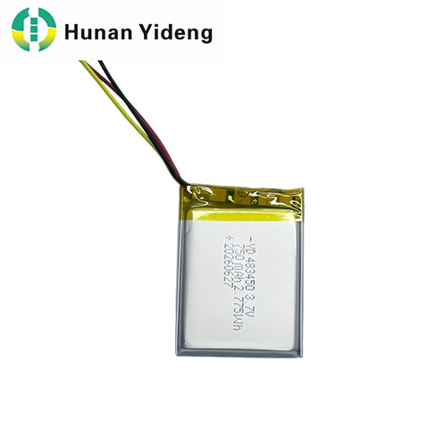 3.7V 750mAh 483447 High Capacity Small Lithium Polymer Rechargeable Lipo Battery